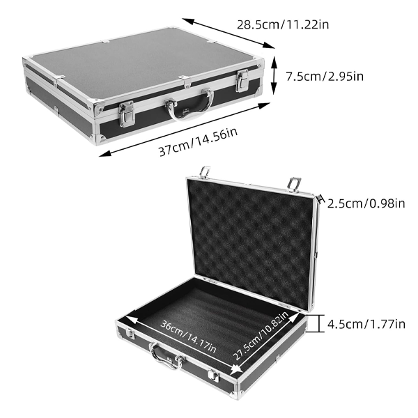 Aluminum Briefcase - 11 Inch Hard Laptop Briefcases
