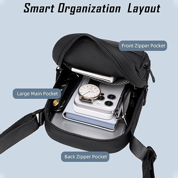 Men’s Crossbody Sling Bag for Travel & Daily Use Lightweight