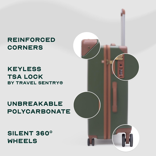 24 Inch (65cm) Check-in Medium Trolley Bag Hard Shell Polycarbonate Suitcase