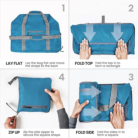 Duffel Bag for Travel, Packing and Storage - Men and Women - (60L, Sky Blue)