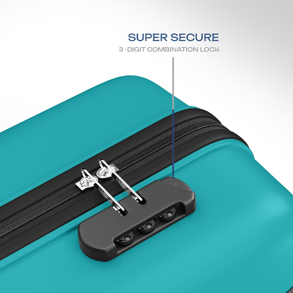 Cabin Trolley Bag Hard Case Polypropylene, 360° Wheeling Carry On Luggage for Men & Women
