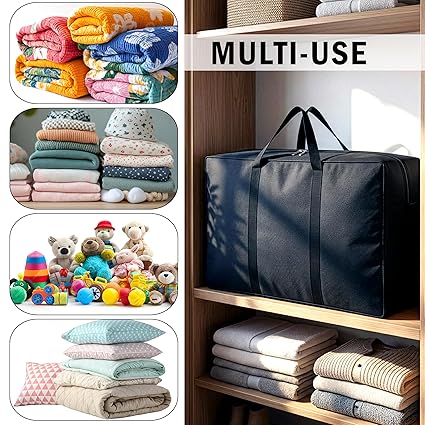 Moisture Proof Extra Large Toys/Stationery Paper/Blankets/Clothes Storage Bag/Moving Bags/Shifting bags(Grey, 86x34x54 cm) Rectangular