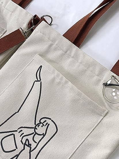 Cotton Tote Bags for Women white