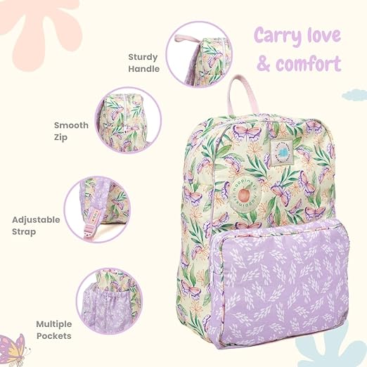 Cute Backpack for Kids Girls Boys Toddler Backpack Preschool Nursery Travel Bag white green