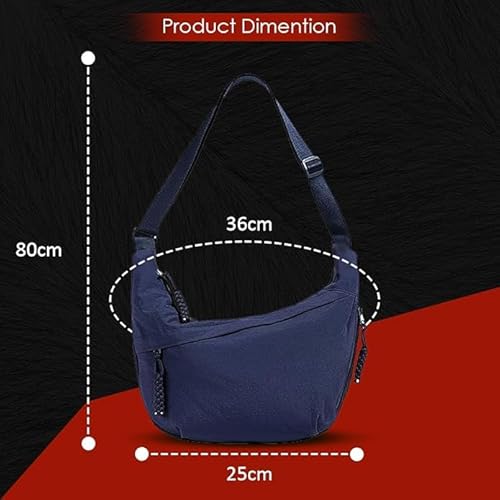 Stvin Crossbody Travel Sling Bags for Women and Men, Crescent Shoulder Purse Bag with Zipper