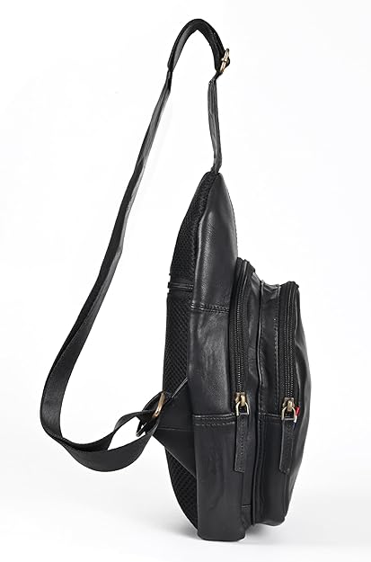Genuine Leather, Crossbody Sling Bag for Men and Women