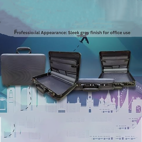 Briefcase – Grey | Water-Resistant Office & Trave