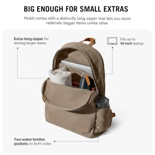 Everyday Casual Laptop Backpack Compatible with upto 14 inch Laptop