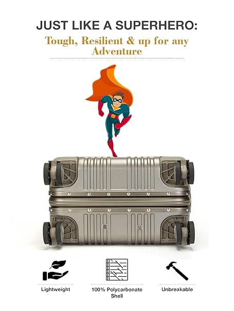 Travel Luggage Check-in ZIPLESS Suitcase with 8 StealthTech Silent Wheels, Double TSA Locks & Aerospace Grade Wide Trolley (Chromedust, Cabin 20")