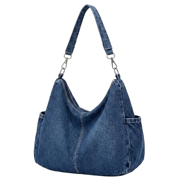 Women's Denim Shoulder Tote Bag