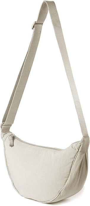 Crescent Bag for Women & Men, Compact Crossbody Sling Bag with Adjustable Strap