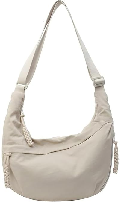 Stvin Crossbody Travel Sling Bags for Women and Men, Crescent Shoulder Purse Bag with Zipper