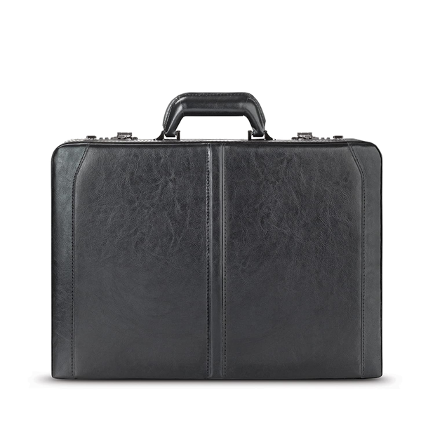 Premium Leather 16 Inch Laptop with Combination Locks, Black